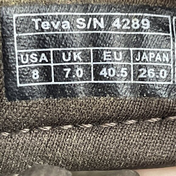 Teva Minam Sandals Men's Size 8 4289 Brown Open Toe Hook And Loop Closure Trail - Picture 3 of 9